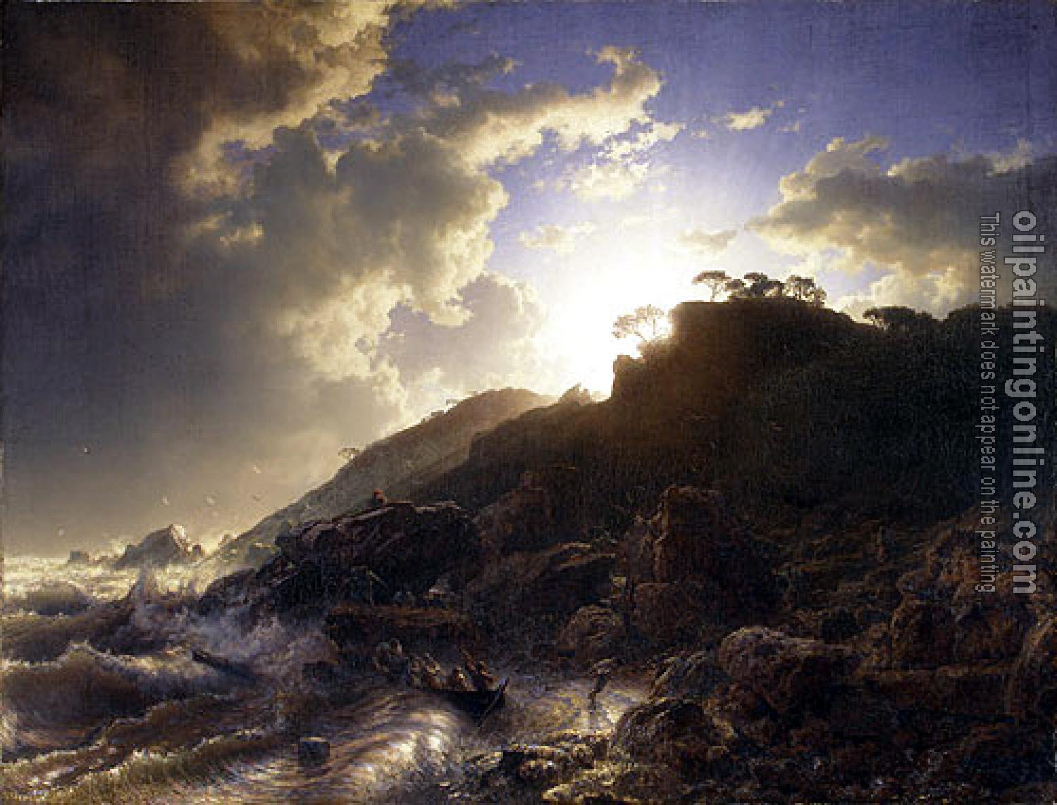 Achenbach, Andreas - Sunset after a Storm on the Coast of Sicily